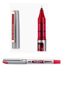 ZEBRA 10 Piece Dx5 Roller Ball Pen Red 0.5mm Fine Tip  - Image 1