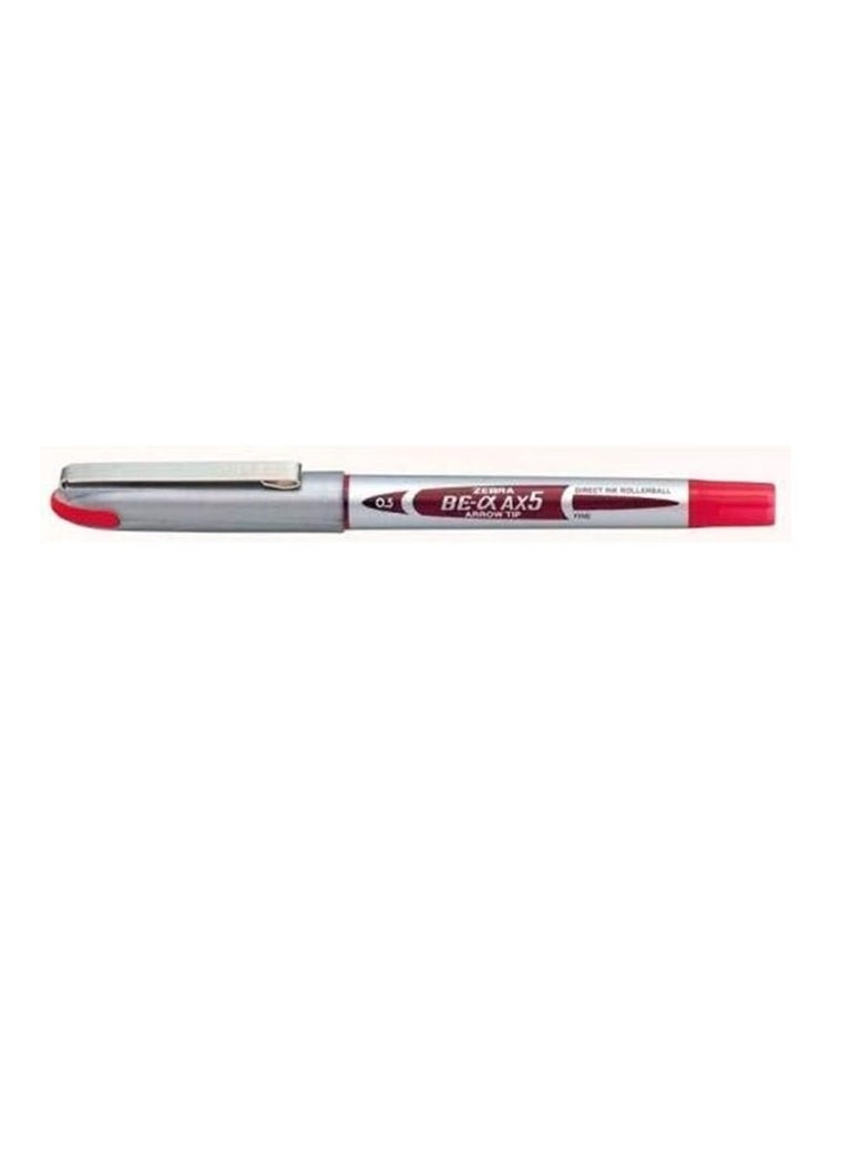 ZEBRA 10 Piece Dx5 Roller Ball Pen Red 0.5mm Fine Tip  - Image 2
