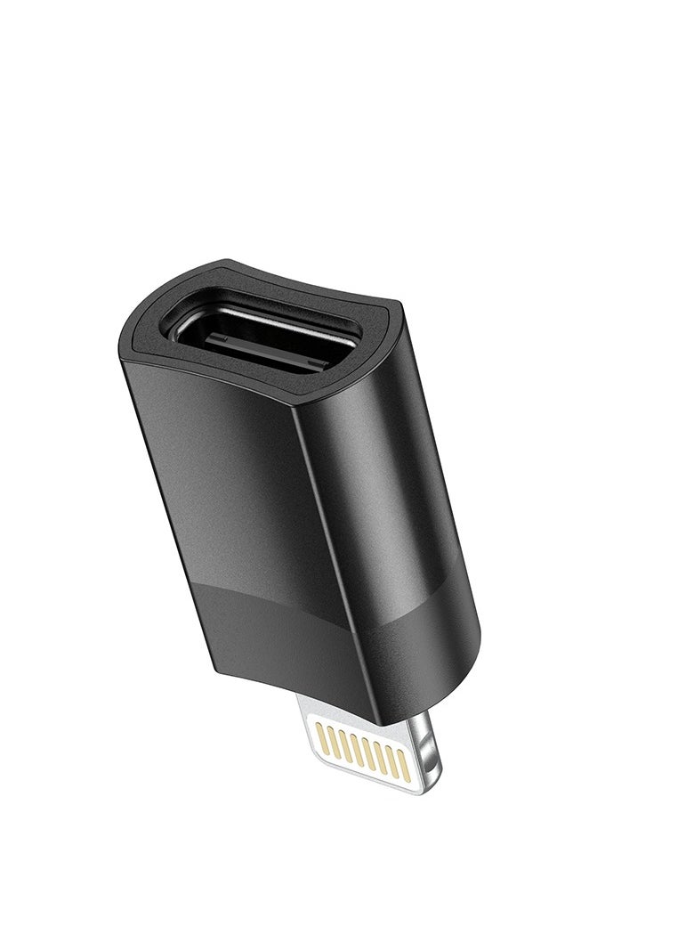 hoco. - Hoco UA17 iPhone Male to Type-C Female USB 2.0 OTG Adapter – High-Speed Data Transfer and File Access - Image 1