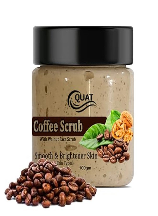 QUAT Coffee Face Scrub for Deep Exfoliation, De-Tan & Smooth Skin | Caffeine-Rich Scrub to Remove Dead Skin, Blackheads & Dullness - 100 g - Image 1