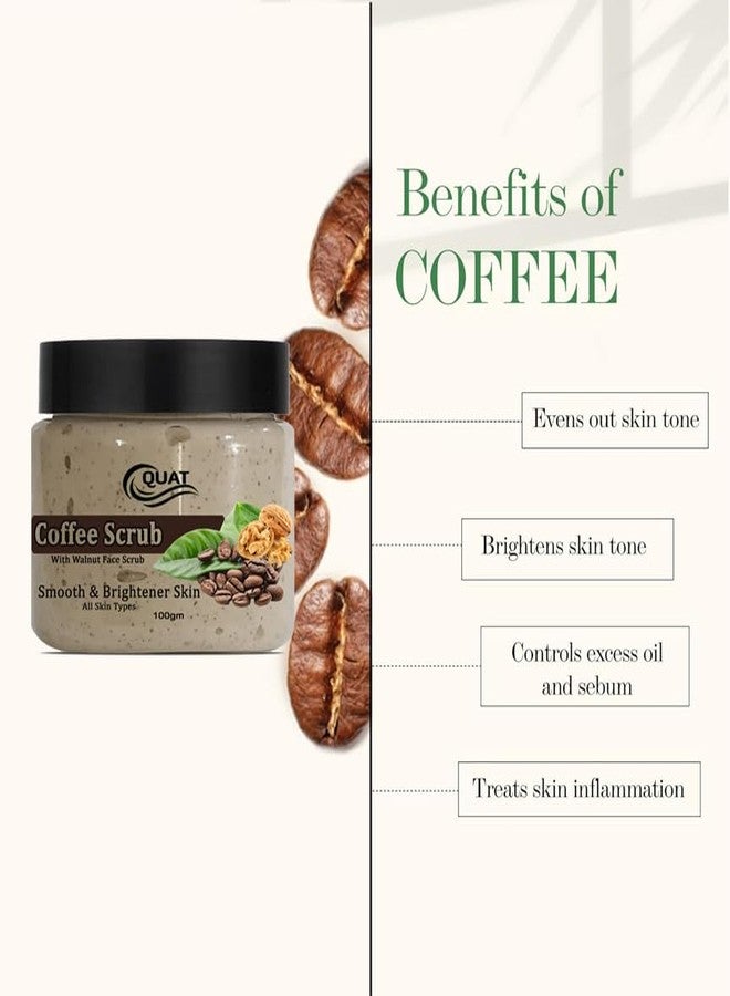 QUAT Coffee Face Scrub for Deep Exfoliation, De-Tan & Smooth Skin | Caffeine-Rich Scrub to Remove Dead Skin, Blackheads & Dullness - 100 g - Image 4