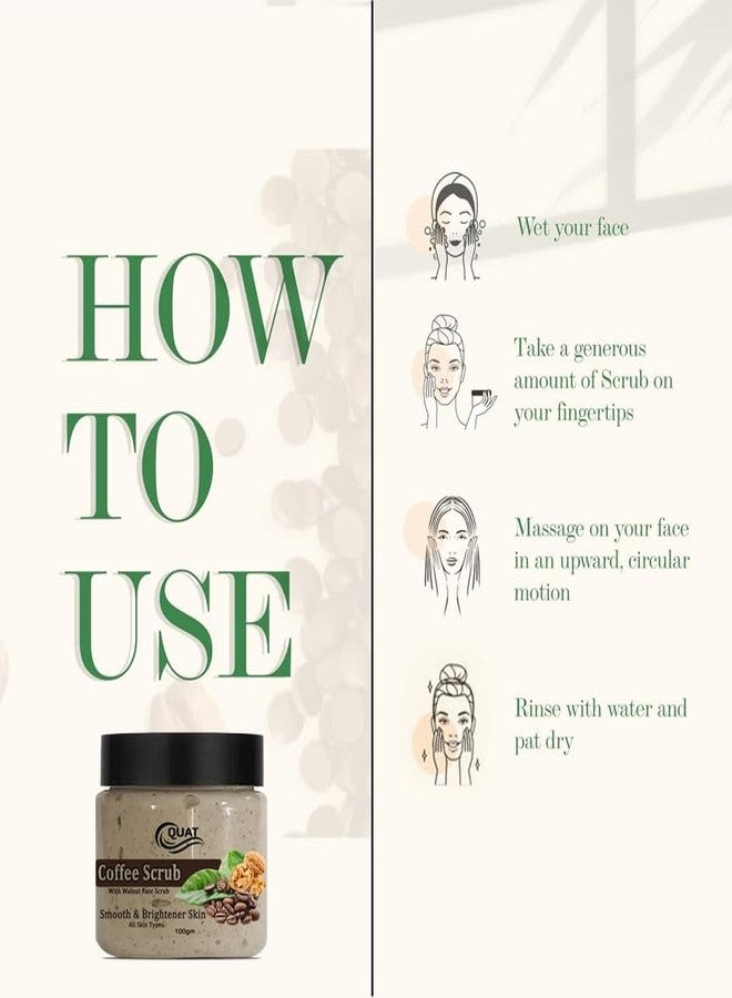QUAT Coffee Face Scrub for Deep Exfoliation, De-Tan & Smooth Skin | Caffeine-Rich Scrub to Remove Dead Skin, Blackheads & Dullness - 100 g - Image 5