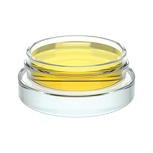oil slick 90pcs Thick Bottom Low Profile 7ml Glass Jars with Black Lids : Air tight container (Black Lids) - Image 4