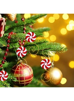 BASEMMAHER BASEMMAHER Christmas Ornament Hooks Candy, 20 Pieces Ornament Hooks Candy Bead Wire Ornament Hooks Christmas Ornament Hangers Christmas Tree Decorating Hangers for Christmas Tree Decoration  - Image 5
