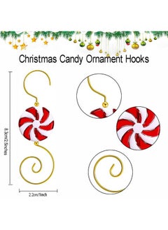 BASEMMAHER BASEMMAHER Christmas Ornament Hooks Candy, 20 Pieces Ornament Hooks Candy Bead Wire Ornament Hooks Christmas Ornament Hangers Christmas Tree Decorating Hangers for Christmas Tree Decoration  - Image 2