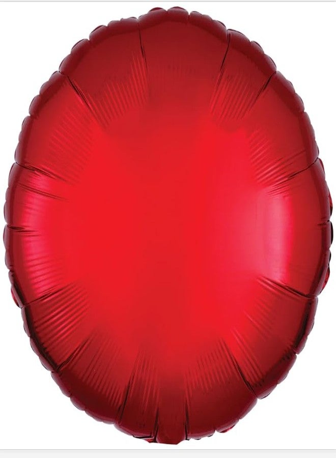 RSAAUD® 2 Pcs 18 inch Red Round shaped Balloon, Air or Helium Balloons balls kids baby shower birthday wedding Valentine day decorations aluminum foil balloons party supplies (Red Round) - Image 1