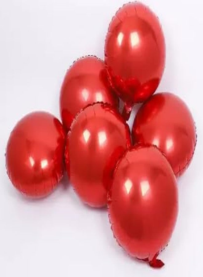 RSAAUD® 2 Pcs 18 inch Red Round shaped Balloon, Air or Helium Balloons balls kids baby shower birthday wedding Valentine day decorations aluminum foil balloons party supplies (Red Round) - Image 2