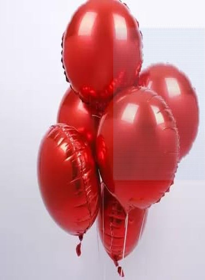RSAAUD® 2 Pcs 18 inch Red Round shaped Balloon, Air or Helium Balloons balls kids baby shower birthday wedding Valentine day decorations aluminum foil balloons party supplies (Red Round) - Image 3