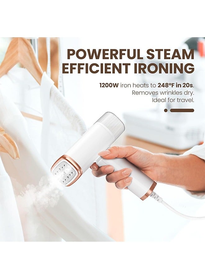 Portable Handheld Steam Garment Steamer Foldable: Effortless Wrinkle Clothes Steam Iron Removal 20-Second Fast Heat-up, 1200W, 120ml Water Tank for Home & Travel  - Image 2