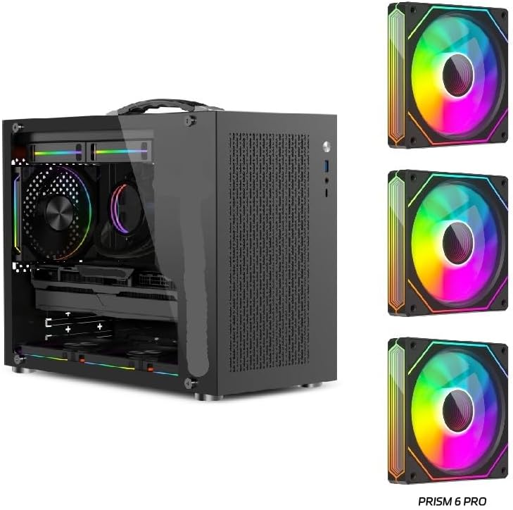 Compatible for Portable Mini PC Case, Side Transparent Design with Type-C Port Supports 240mm Water Cooling ATX SFX Power(X100Pro 4Prox3 WT) - Image 3