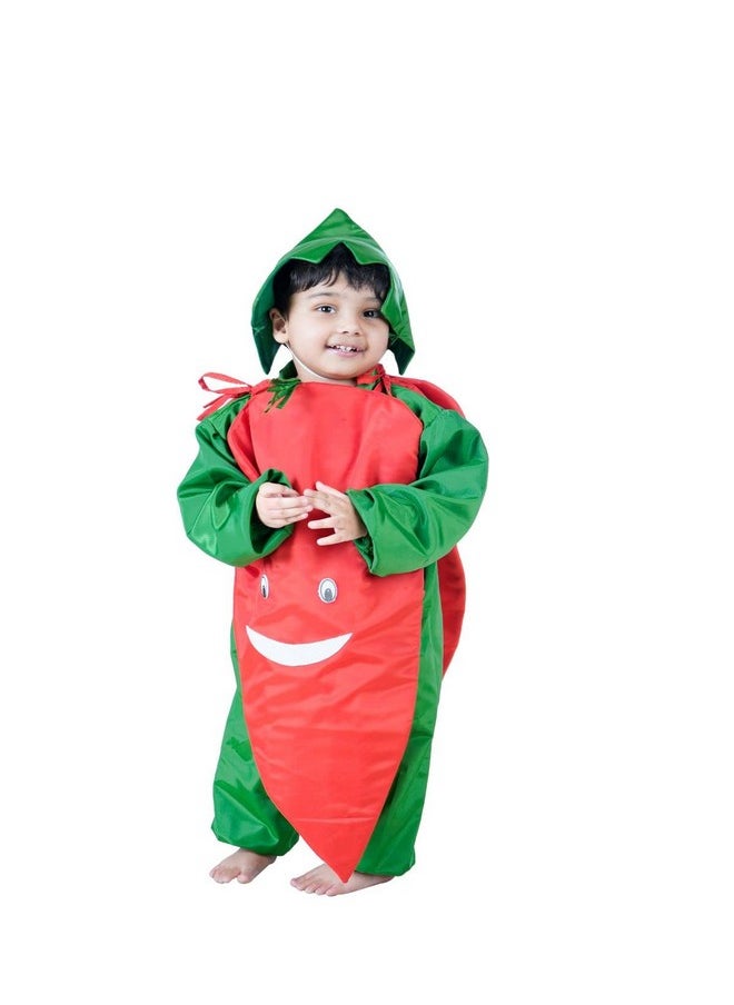 بوك ماي كوستيوم زي تنكري للأطفال من BookMyCostume، مصنوع من الجزر والخضراوات، مناسب للأطفال من عمر 7 إلى 8 سنوات  - Image 1