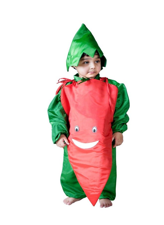 بوك ماي كوستيوم زي تنكري للأطفال من BookMyCostume، مصنوع من الجزر والخضراوات، مناسب للأطفال من عمر 7 إلى 8 سنوات  - Image 2
