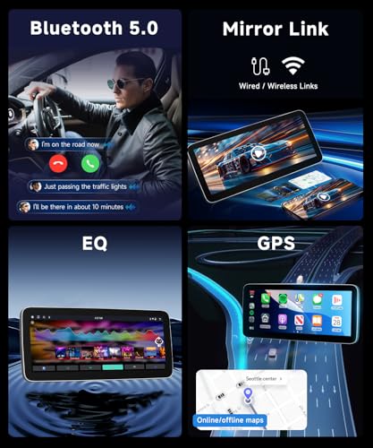 VECHTEL for Toyota Corolla 2009-2013 Car Radio with Wireless Carplay/Android Auto, 12.3 Inch Android 13 IPS Touch Screen Car Stereo, Bluetooth, GPS Navi, WiFi, SWC, DSP + Backup Camera - Image 5