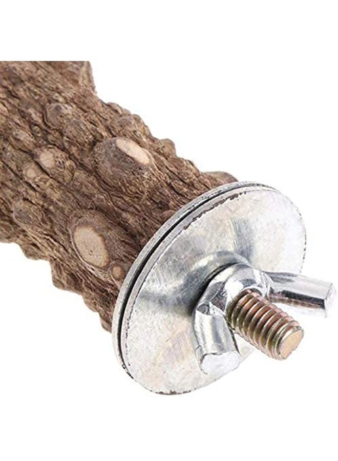 Generic Antole 20Cm Parrot Bird Natural Logs Branch Bird Bite Claw Grinding Pepper Wood Standing Stick Perches Wood Portable Toy  - Image 3