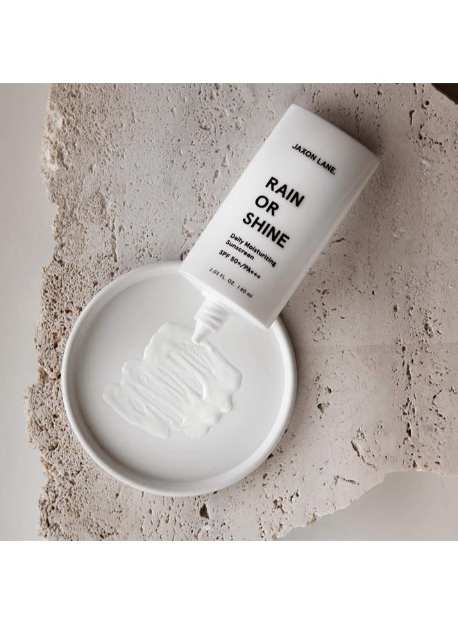 JAXON LANE RAIN OR SHINE Anti Aging Face Sunscreen SPF 50 for Clear Skin with Green Tea, Hyaluronic Acid, Vitamin E Oil, Ginseng Extract, Licorice Root – SPF Moisturizer for Face, Fragrance Free 2.03 Oz - Image 5