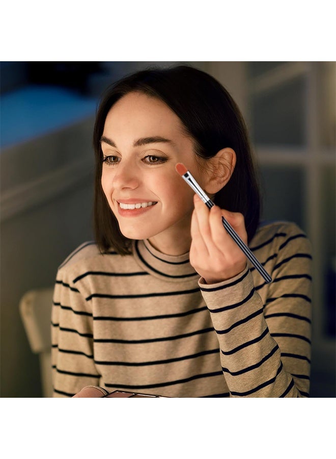 6 قطع فرشاة تمهيد ظلال العيون المسطحة لتطبيق الكونسيلر ودمجه، فرش صغيرة للمكياج لتغطية العيوب الصغيرة، فرشاة ظلال العيون والحواجب، فرش سائلة وظلال عيون وقاعدة تمهيدية للمكياج - Image 3