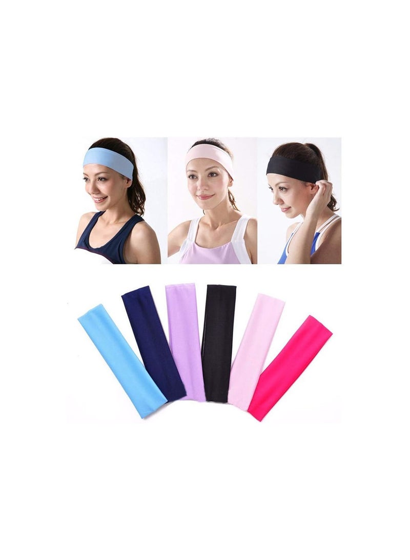 GGOOT 12 Pcs Yoga Headbands Elastic Stretch Cotton Head bands for Women Girls Sports Pilates Fitness - Image 3