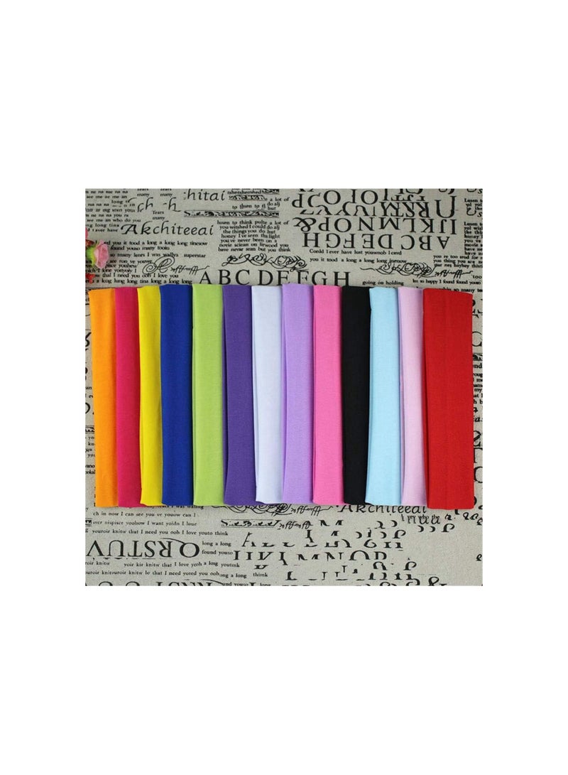 GGOOT 12 Pcs Yoga Headbands Elastic Stretch Cotton Head bands for Women Girls Sports Pilates Fitness - Image 2