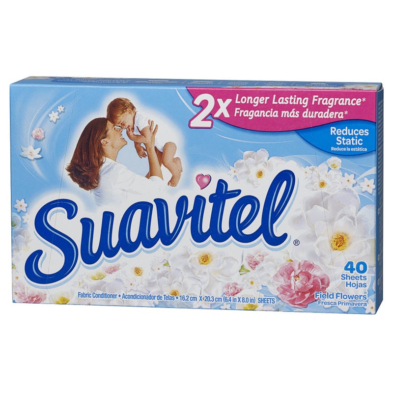 Suavitel Fabric Softener Dryer Sheets, Field Flowers, 40 Count - Image 3