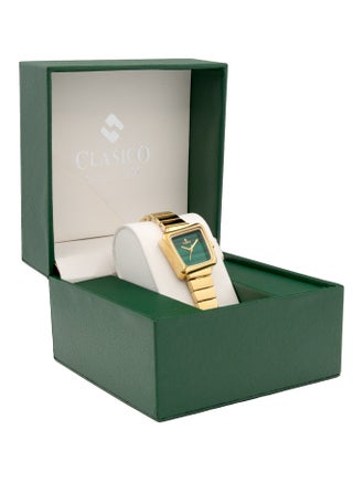 Elenor Gold-Tone Square Dial Watch - Elegant Women's Bracelet Timepiece ⏱️🌿 - view 4
