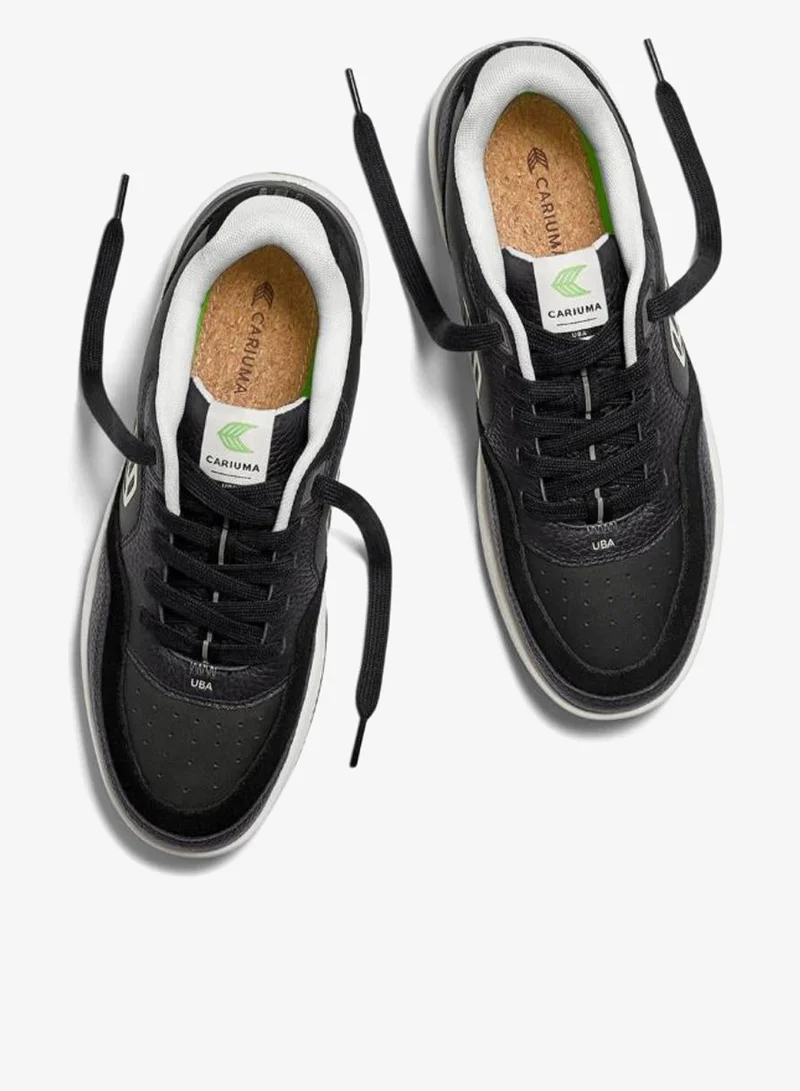 Cariuma  UBA Black Leather Off-White Logo Sneaker  | Best Price UAE
