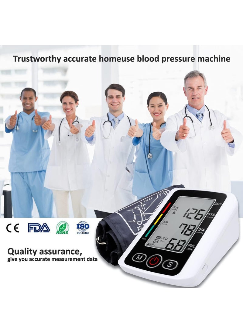 Hulami - Blood Pressure Monitor - Automatic BP Monitor for Home Use, Cuff Digital BP Machine with LED Backlit Display, Voice Broadcast, 2x99 Memory - Image 1