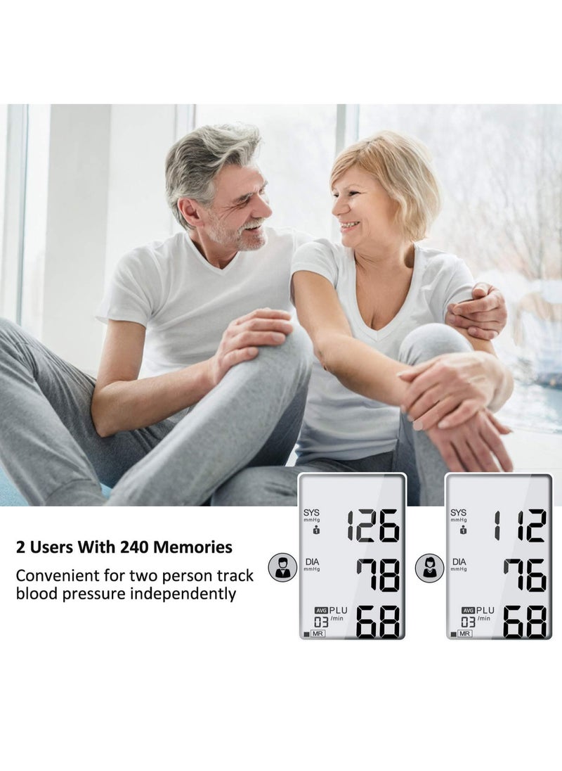 Hulami - Blood Pressure Monitor - Automatic BP Monitor for Home Use, Cuff Digital BP Machine with LED Backlit Display, Voice Broadcast, 2x99 Memory - Image 1