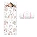 Decalsweet Kids Sleeping Bag Toddler Nap Mat with Removable Pillow Large Foldable Sleeping Bag for Girls Boys Easy Clean Slumber Bag with Double Zip for Camping School Preschool Daycare 5924 inch - Image 3