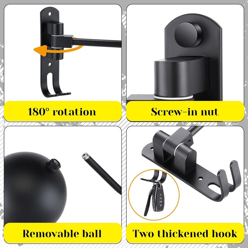 Shimeyao Motorcycle Helmet Racks Wall Mount with 2 Metal Hooks (3 Pack) - Image 3