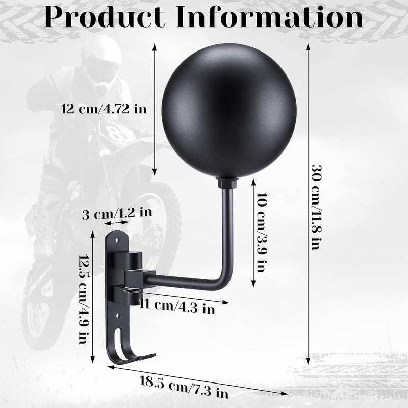 Shimeyao Motorcycle Helmet Racks Wall Mount with 2 Metal Hooks (3 Pack) - Image 2