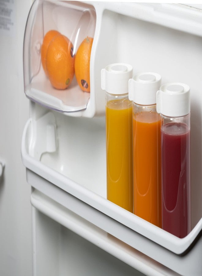 Komax Reusable Juice Bottles, Set of 6 - 18.5 oz | Premium BPA-Free Plastic, Shatterproof, Leakproof, Freezer & Dishwasher Safe | Wide Mouth Juice & Smoothie Containers - Image 2