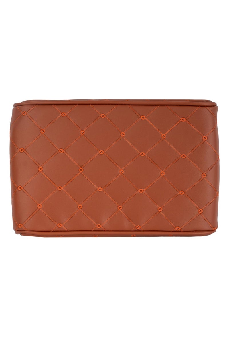 وسادة مسند ذراع السيارة الجلدية المبطنة الفاخرة - وسادة وحدة التحكم المركزية من جلد البولي يوريثان مع إسفنج الذاكرة، وتصميم غير قابل للانزلاق، وملاءمة عالمية للسيارات وسيارات الدفع الرباعي والشاحنات (بني) - Image 1