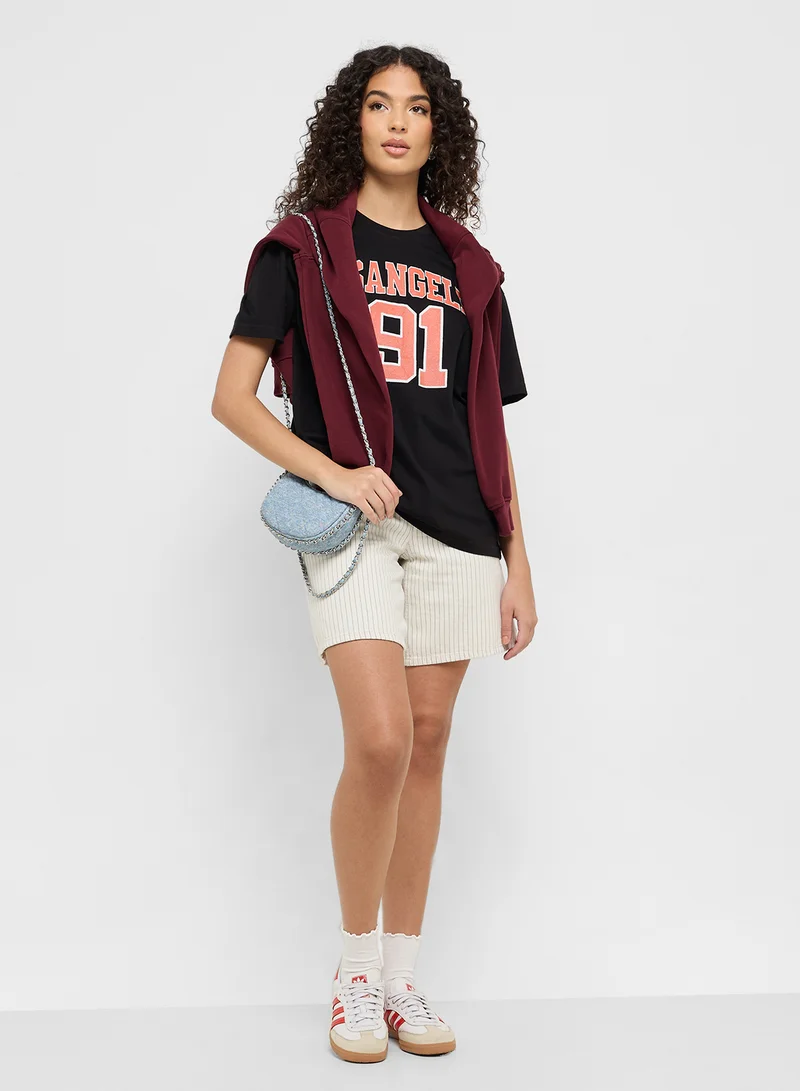 Ginger Crew Neck Varsity T-Shirt