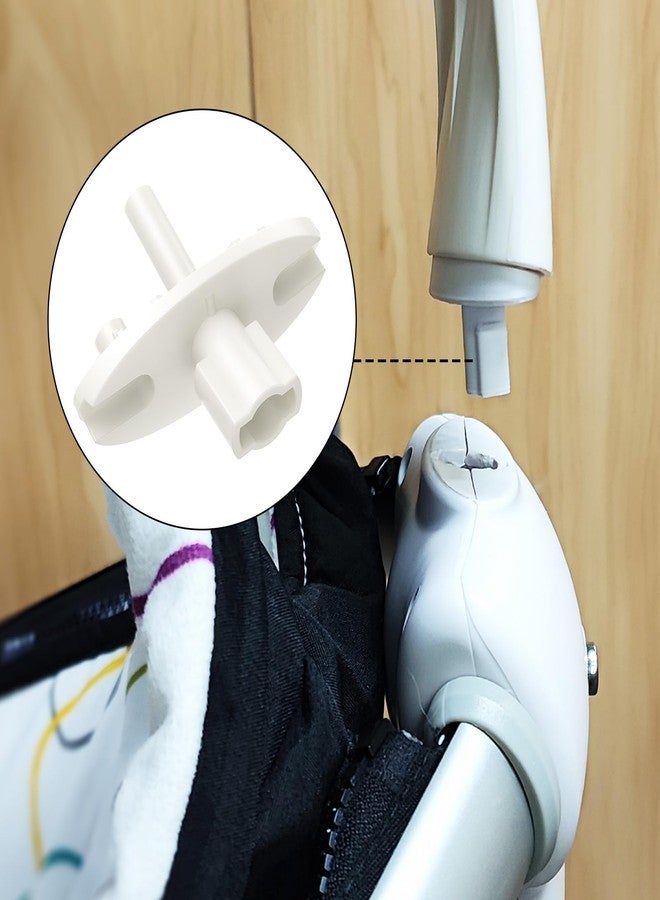 K TOMOTO ملحق تحويل عمود الألعاب متوافق مع حامل الألعاب 4moms Mamaroo موديل 1037، بديل موصل الهاتف المحمول، أبيض - Image 2