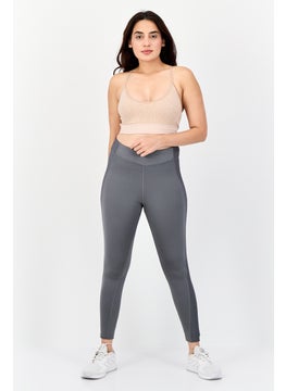 Reebok Women Sportswear Fit Yoga Leggings, Grey  - Image 3