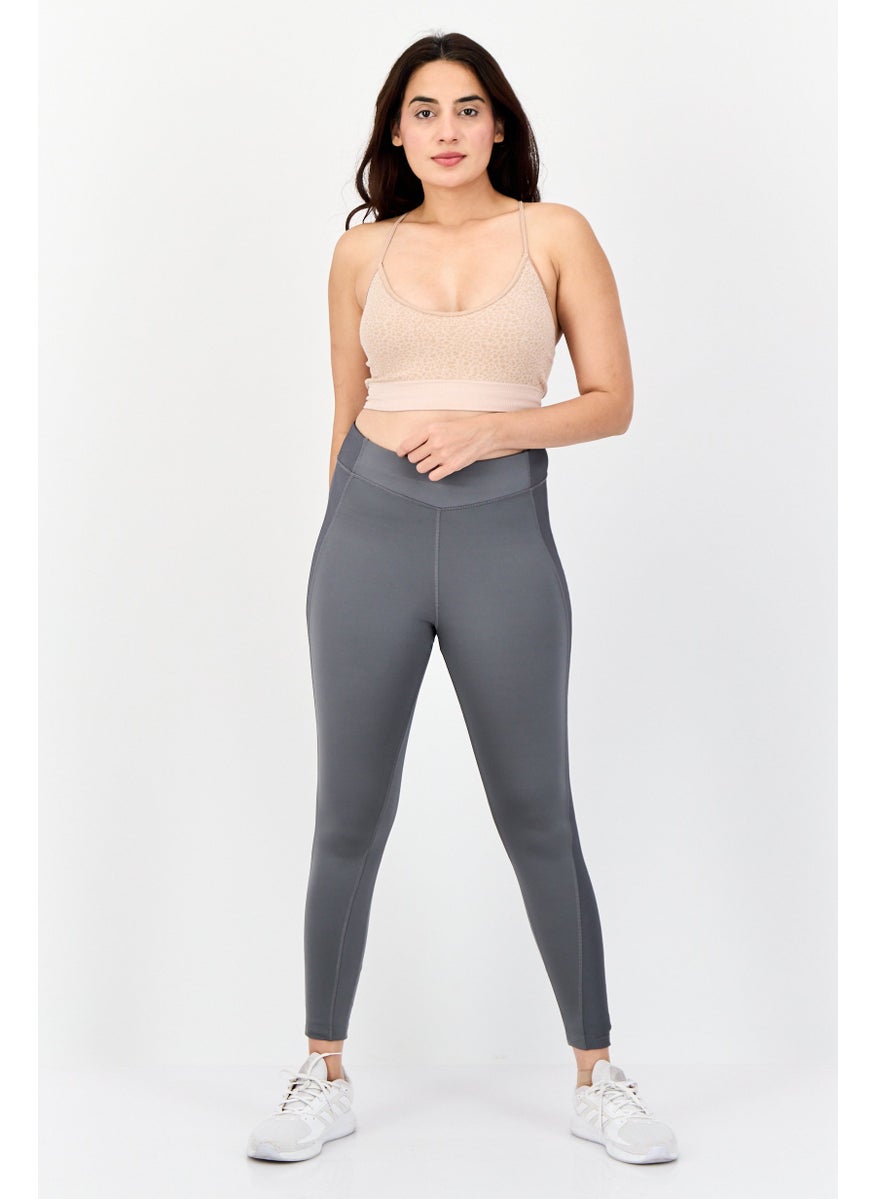 Reebok Women Sportswear Fit Yoga Leggings, Grey  - Image 3