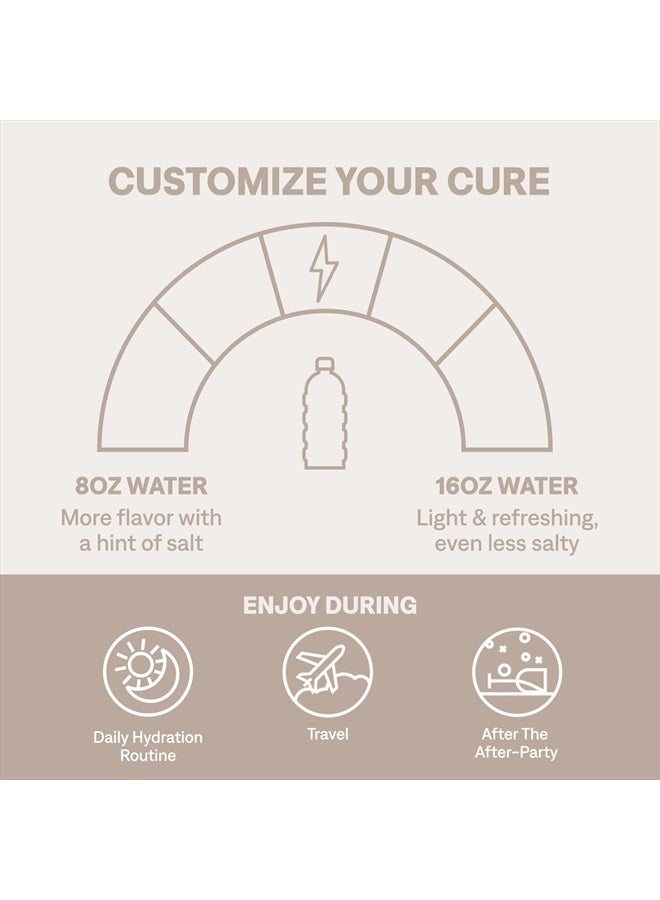 Cure Hydration خليط مشروب الإلكتروليت النباتي | بدون سكر مضاف | FSA و HSA | مسحوق تخفيف الجفاف مصنوع من ماء جوز الهند | غير معدل وراثيًا | نباتي | علبة تحتوي على 8 عبوات - فراولة كيوي - Image 4