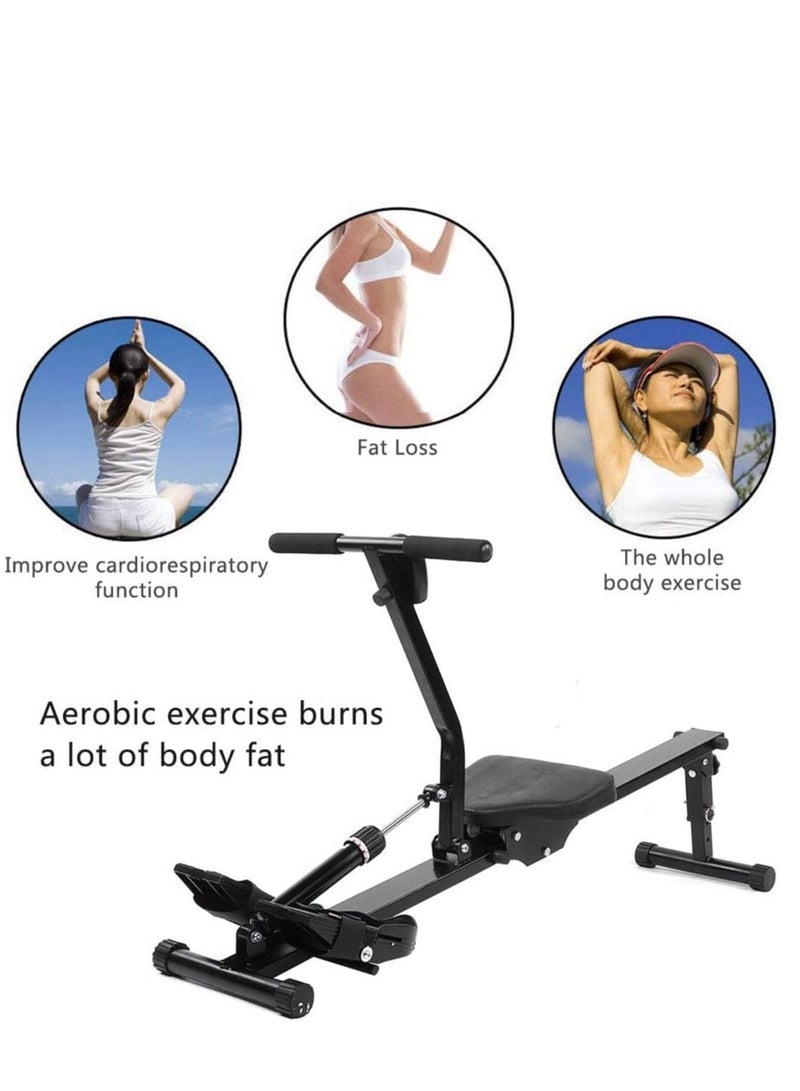 الكوتش آلة التجديف المنزلية، متعددة الوظائف وقابلة للطي وقابلة للتعديل، آلة تجديف هوائية للياقة البدنية المنزلية مع مؤشرات رقمية لصالات الألعاب الرياضية الخاصة وتدريبات القوة - Image 2