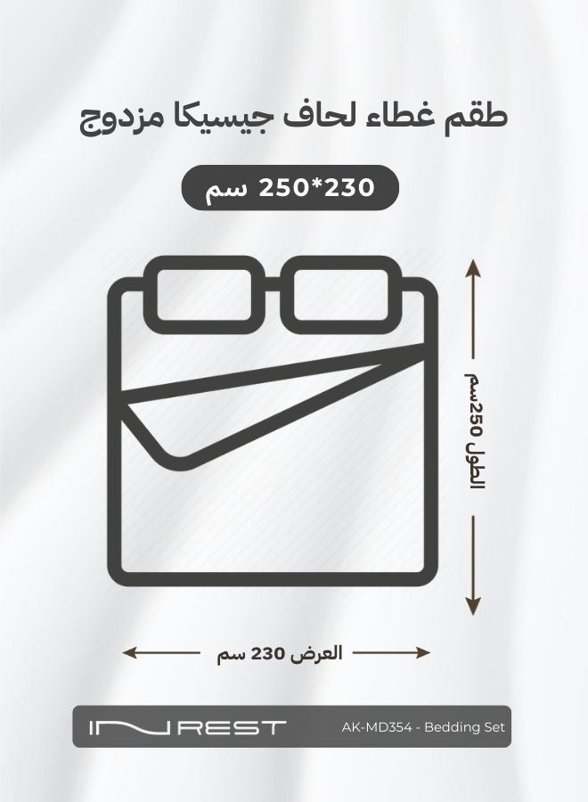 Inrest Home Inrest Jessica Duvet Cover Set (Without Filling) Microfibre 100% King Size 230x250 cm - 3 Pieces - Image 4