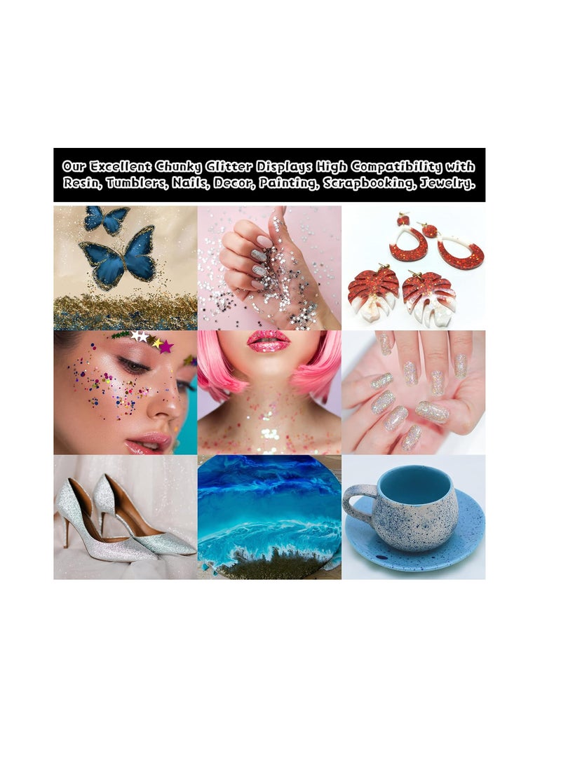 Sadaf Ultra Fine Glitter Powder Metallic  Glitter PET Flakes Crafts Sequins, for craft decoration, make your life colourfull - Image 4