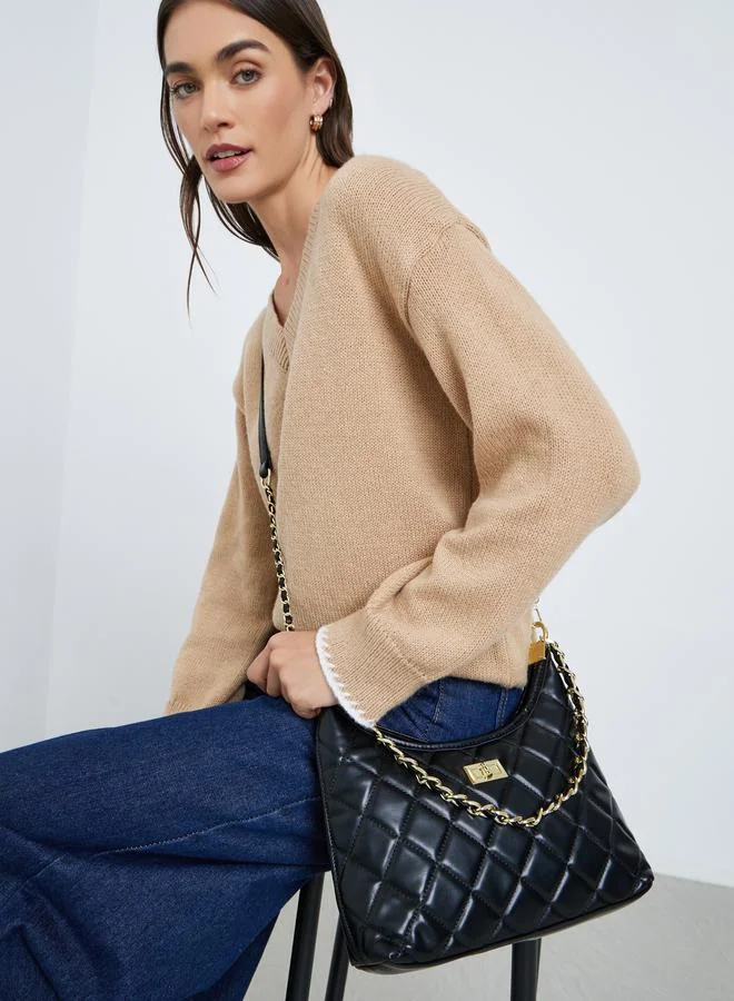 Styli Chain Strap Quilted Shoulder Bag