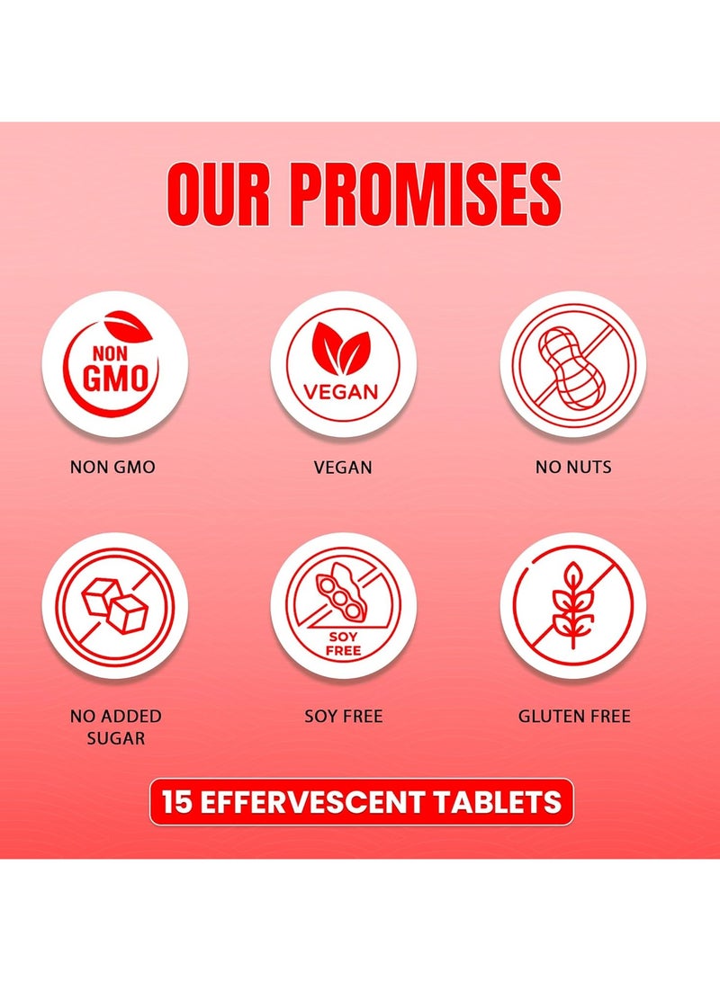 هيربال ماكس أقراص خل التفاح الفوارة 15 قرصًا (بنكهة التفاح) - Image 4