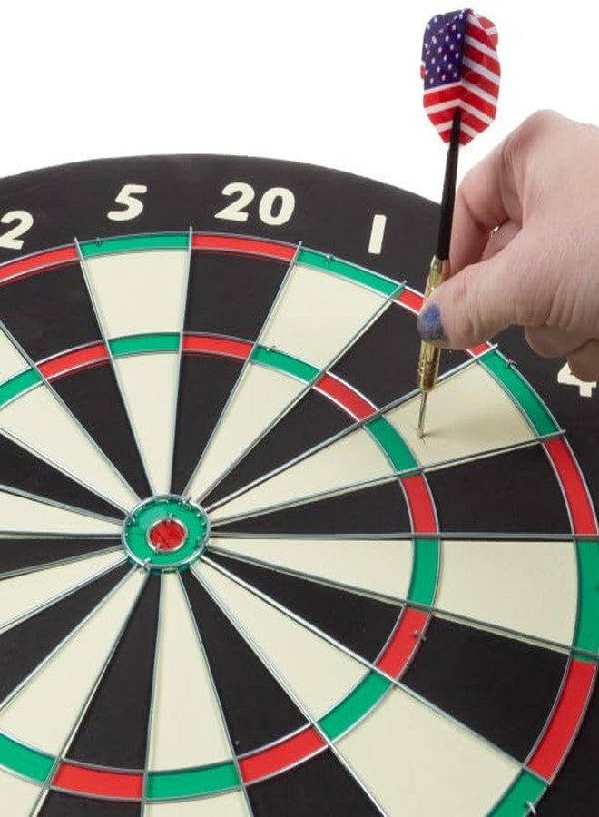 Trademark Games Paper Wound Dart Board – Indoor Hanging 20-Point Darts and Target Bullseye Game – Comes with Six 17g Brass Tipped Darts by Trademark Games - Image 5
