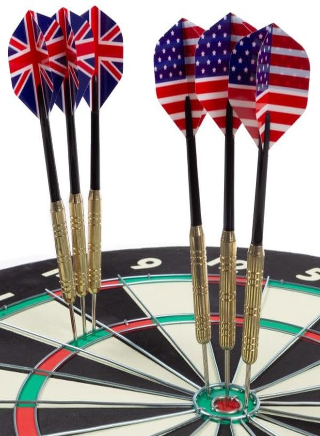 Trademark Games Paper Wound Dart Board – Indoor Hanging 20-Point Darts and Target Bullseye Game – Comes with Six 17g Brass Tipped Darts by Trademark Games - Image 4