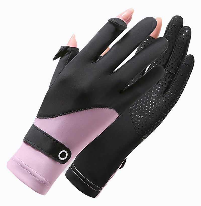 CXQRR Ice Silk Driving Gloves Women UV Protection Summer Gloves Non-Slip Full Finger Outdoor Cyling - Image 1