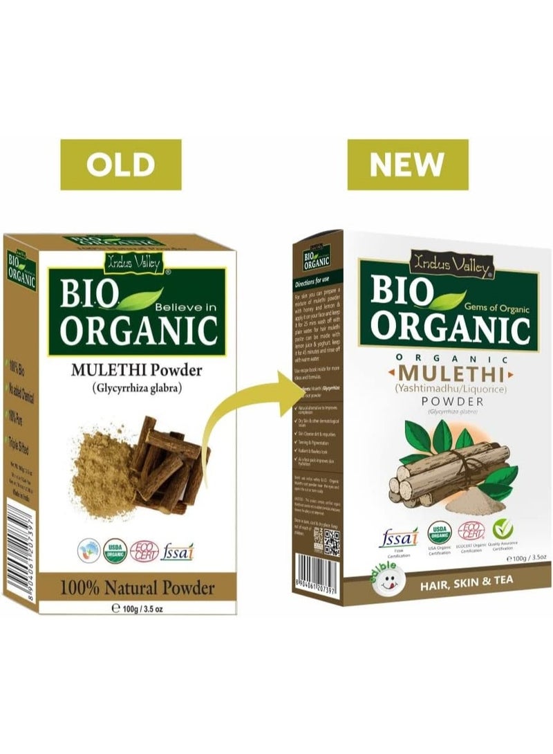 INDUS VALLEY Bio Organic 100% Natural Licorice Root Powder for Skin Whitening & for Hair - Image 2