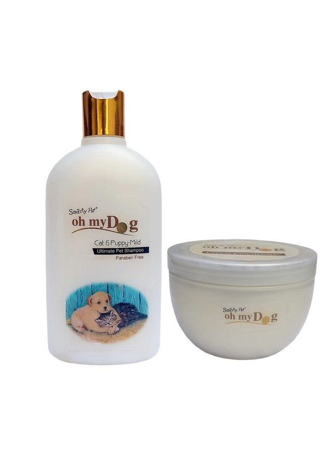بت شامبو أوه ماي دوج الخالي من البارابين مع بلسم كريمي للحيوانات الأليفة للجراء والقطط - للقطط والجراء - خفيف - 1000 مل - Image 1