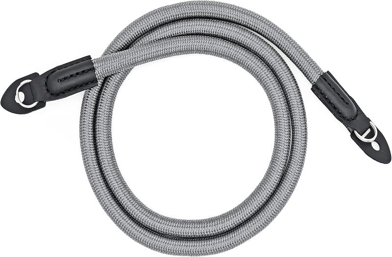 Eorefo Camera Strap Vintage 100cm Nylon Climbing Rope Camera Neck Shoulder Strap for Micro Single and DSLR Camera (Grey) - Image 2