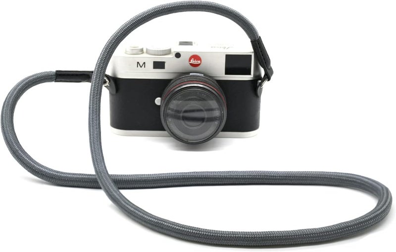 Eorefo Camera Strap Vintage 100cm Nylon Climbing Rope Camera Neck Shoulder Strap for Micro Single and DSLR Camera (Grey) - Image 3