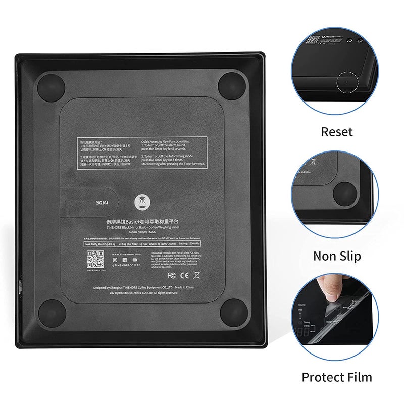 TIMEMORE Coffee Scale Basic 2.0 Electronic Espresso Scale with with Timer,2000 Grams and Water Flow Rate and Timer Function,Flow Rate Display 2024 Upgraded Version - Image 5